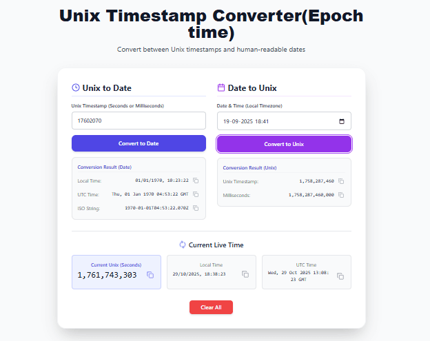 Unix Timestamp Converter – Complete Guide to Epoch Time Conversion