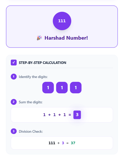 Harshad Number Calculator: Check Numbers Divisible by Digit Sum